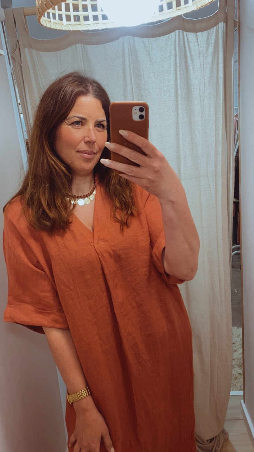 Vestido kaftán Lino