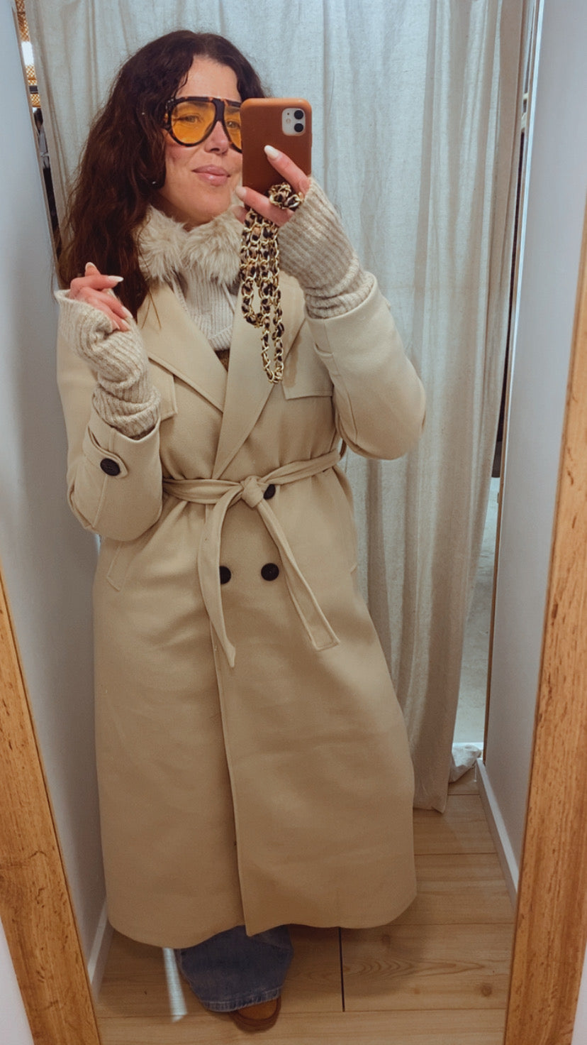 Abrigo largo paño Candela