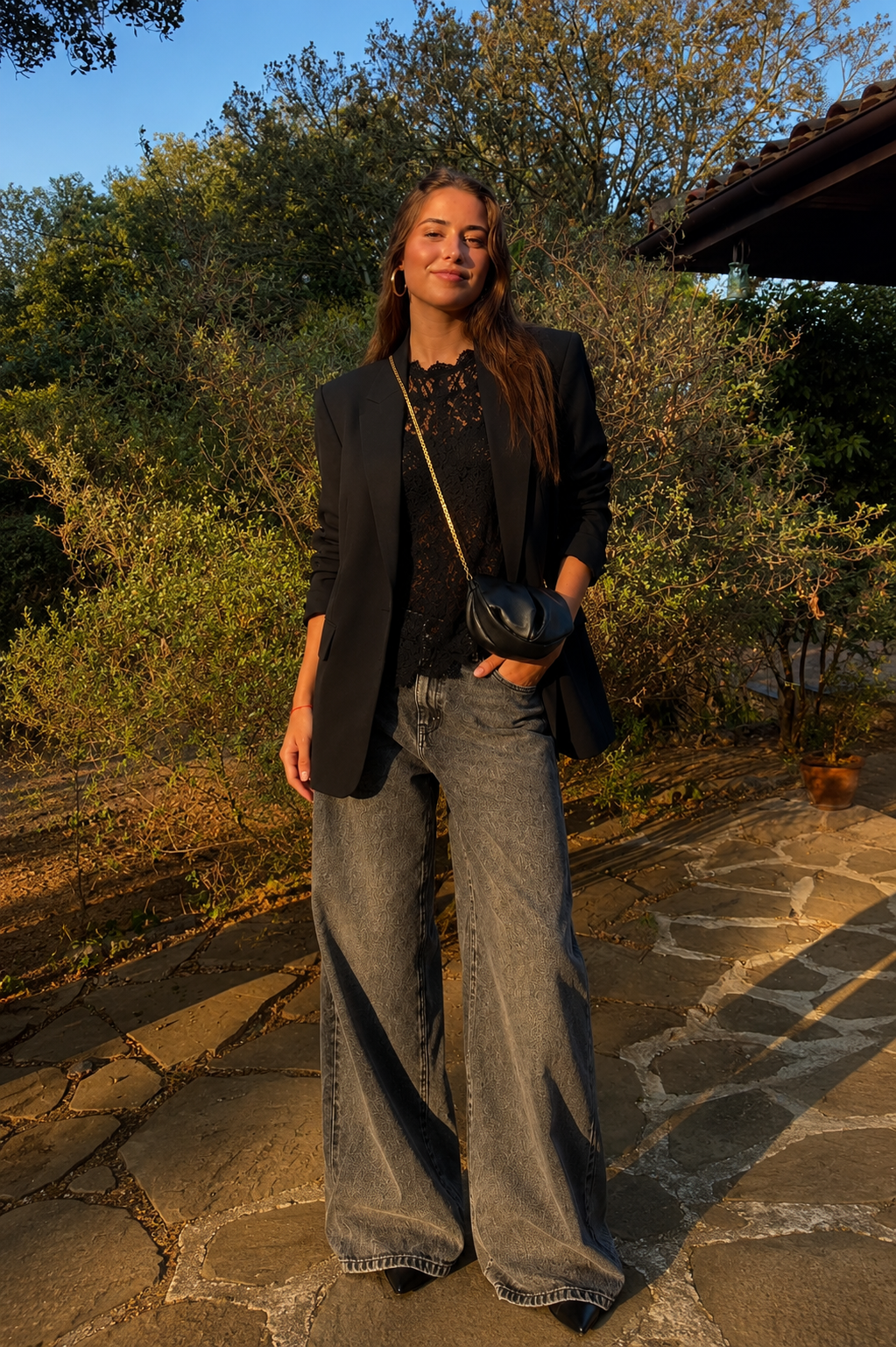 Pantalón vaquero wide leg Penélope