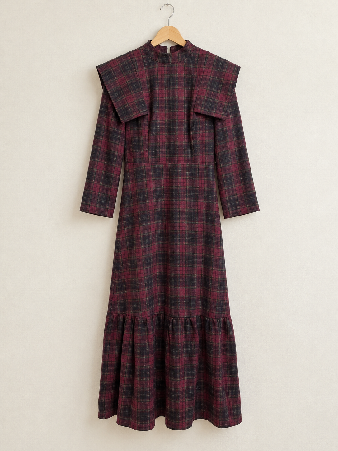Vestido tejido tartán