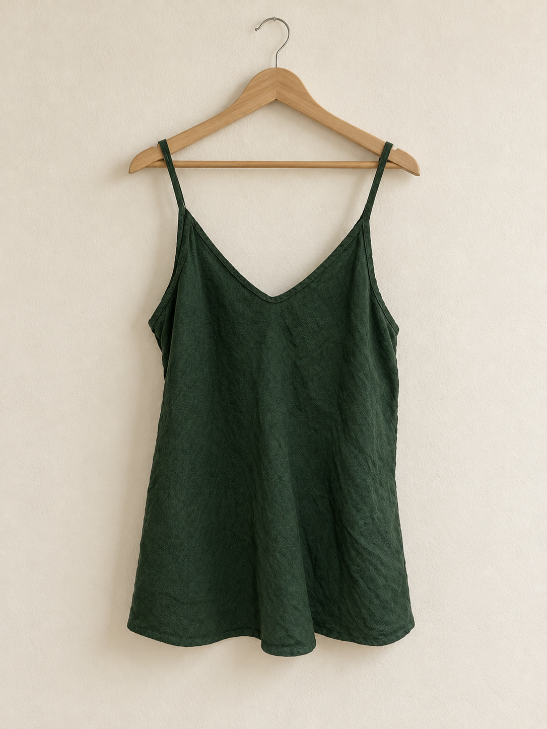 Top Lino verde kaki