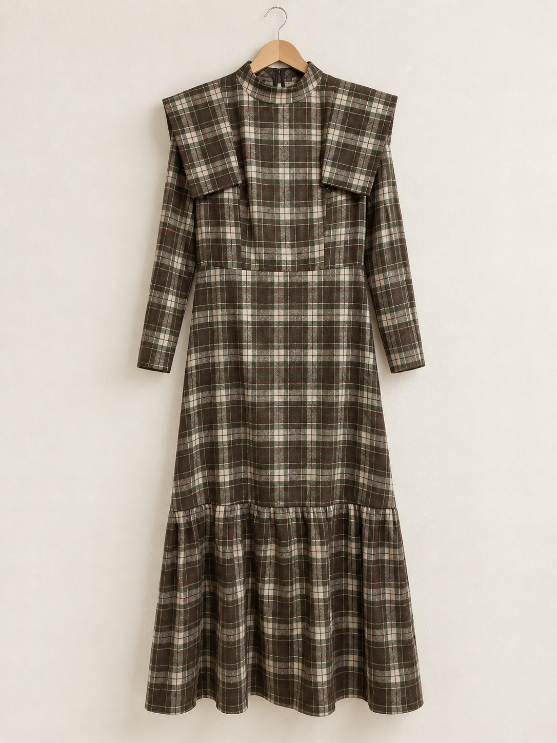 Vestido tartán colore tierra
