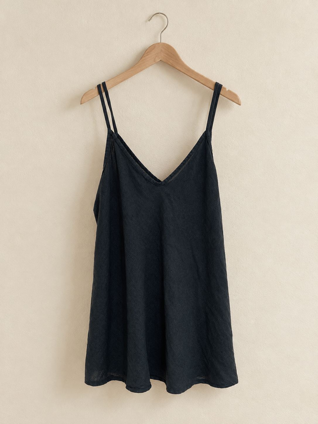 Top Lino azul marino