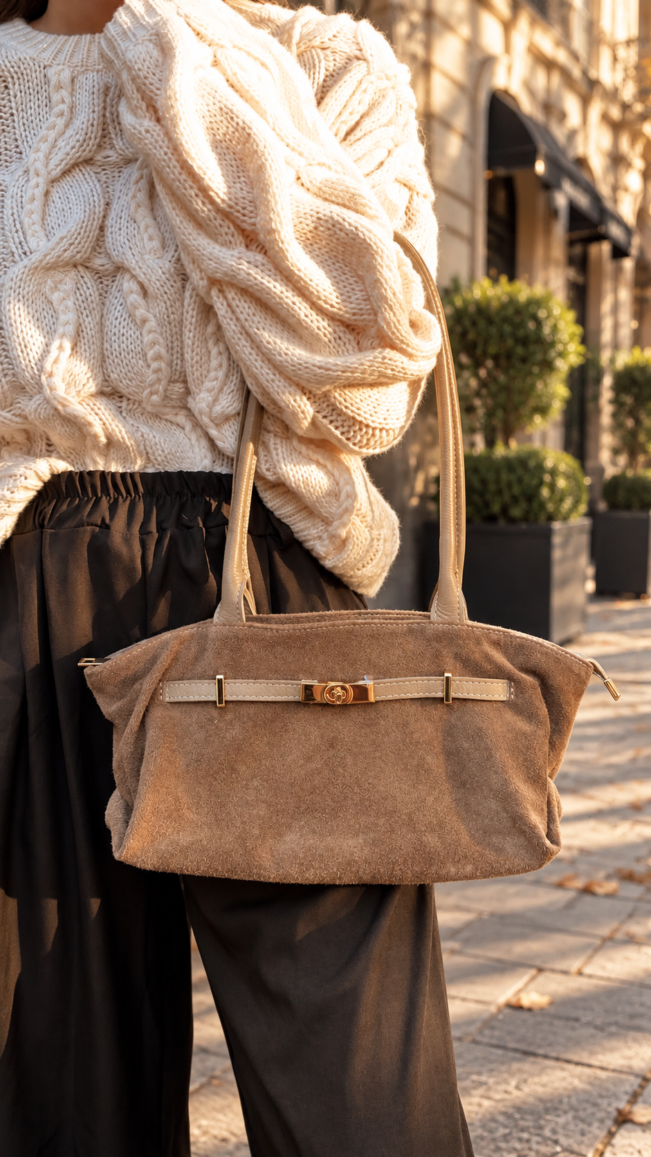 Bolso piel serraje Tekel