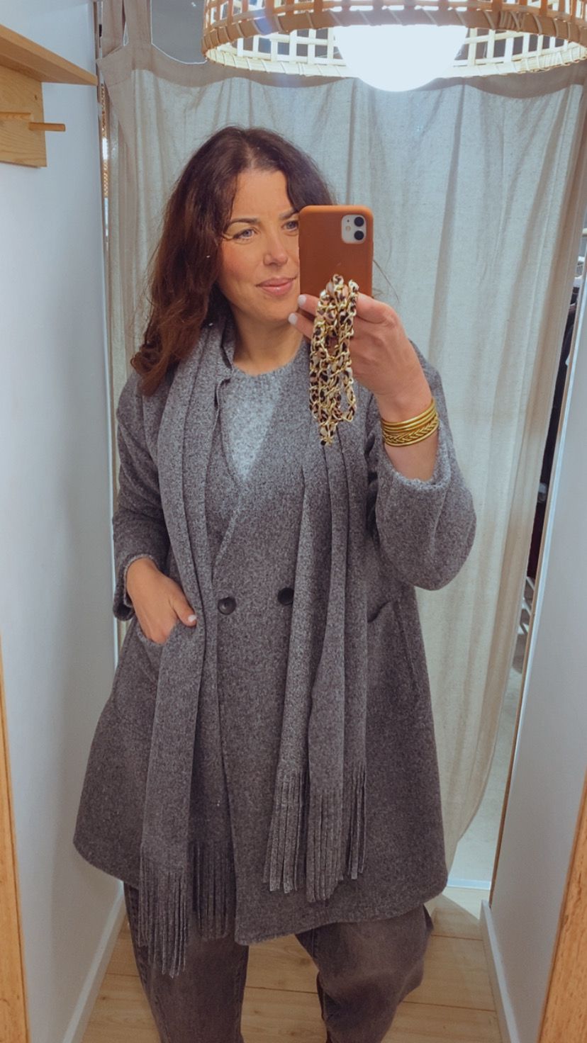 Abrigo de paño Roma + Bufanda