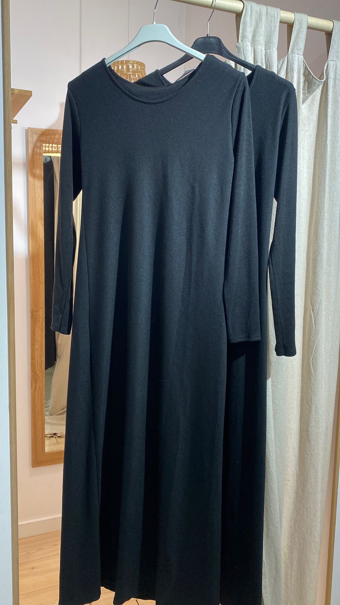 Vestido Negro de Algodón