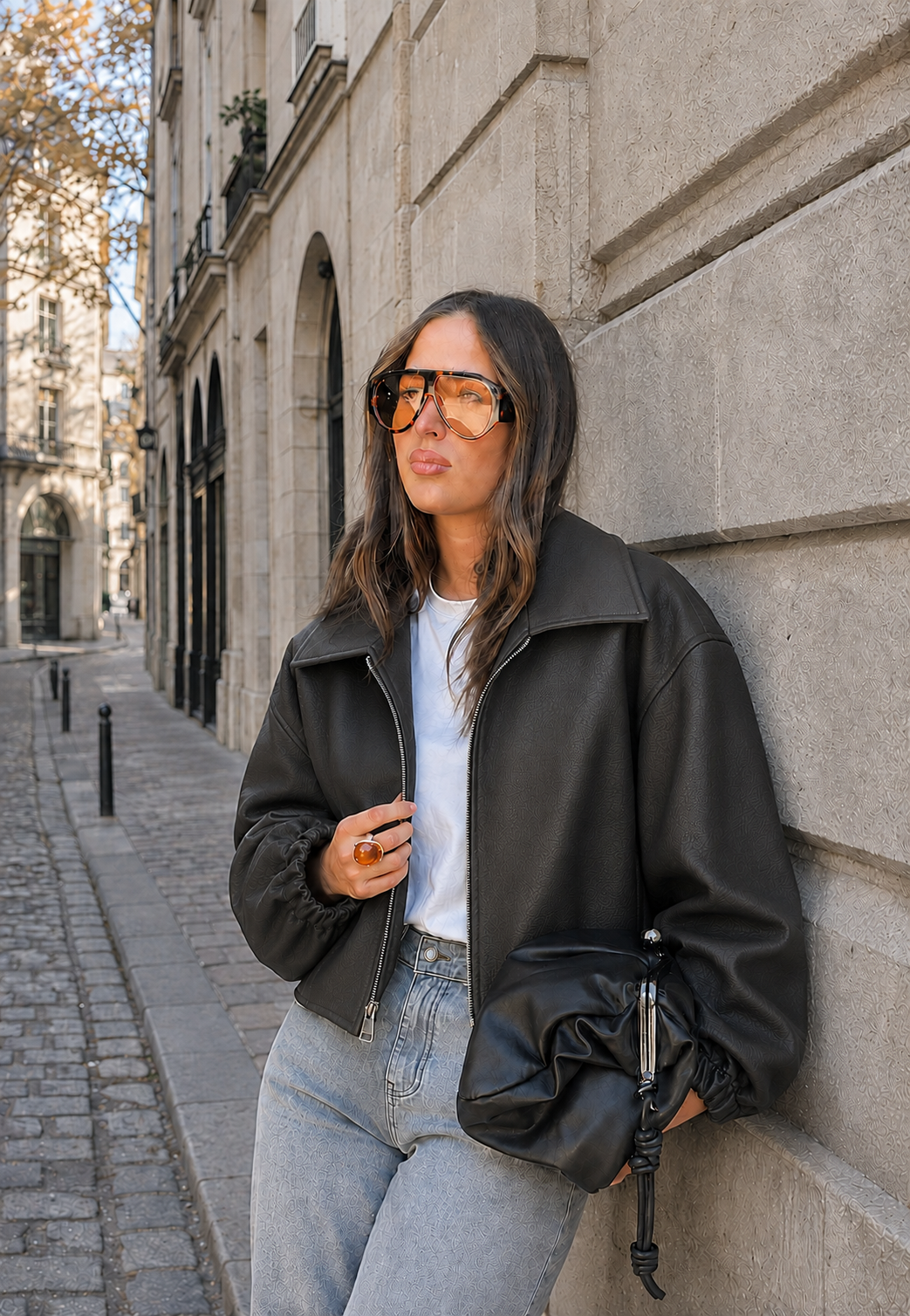 Chaqueta Efecto Piel Labrada Greta