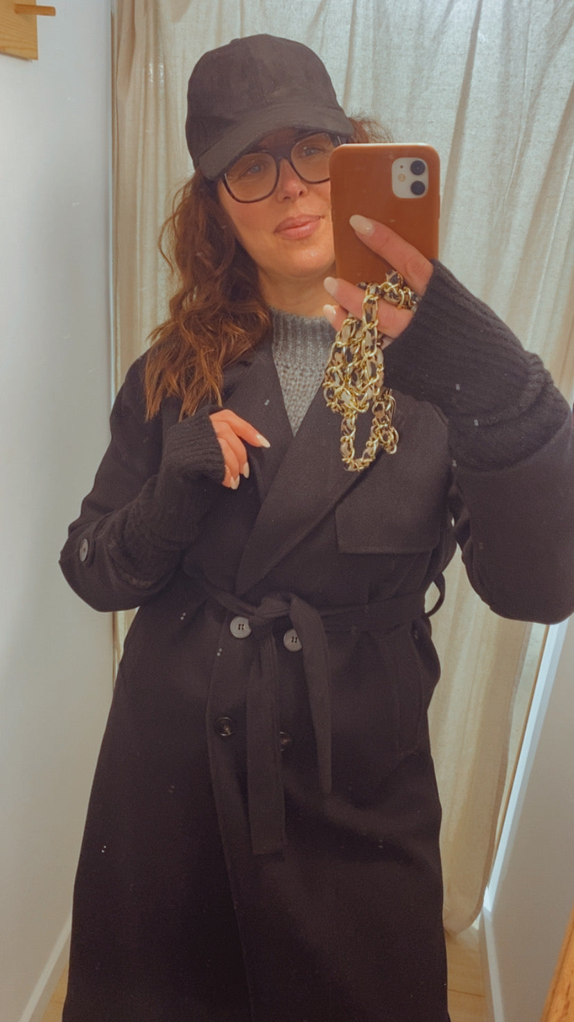 Abrigo largo paño Candela