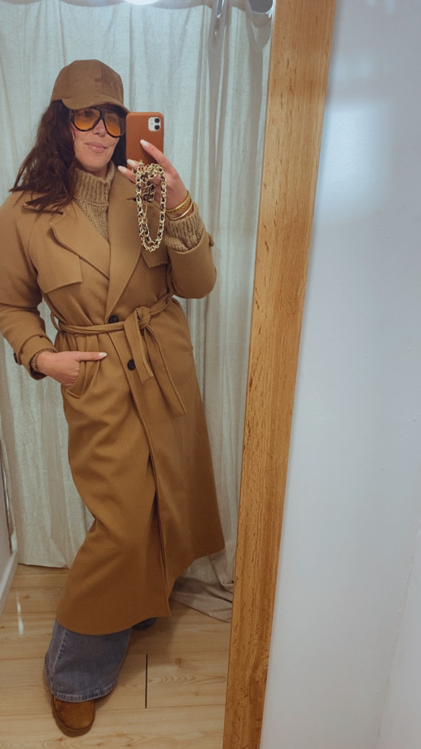 Abrigo largo paño Candela