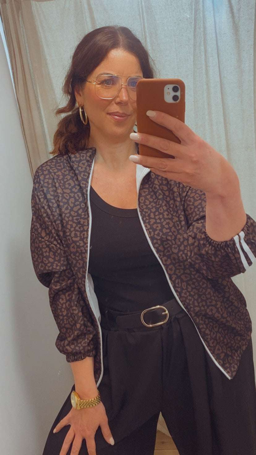 Chaqueta Bomber Animal Print