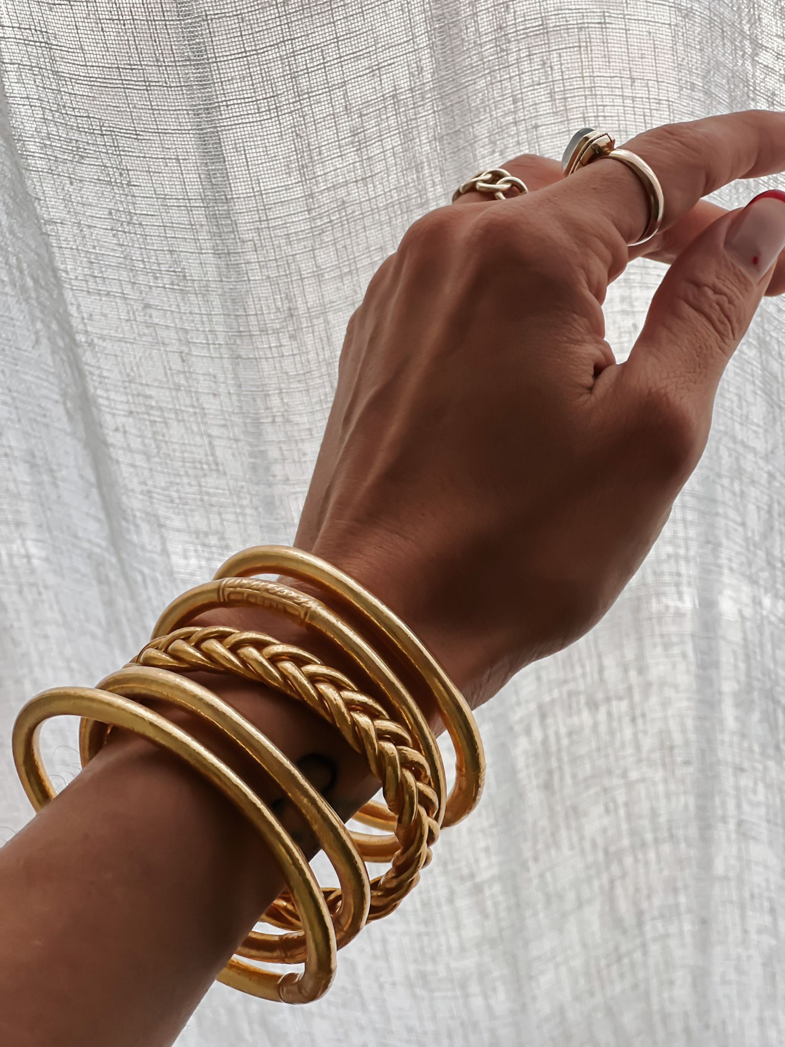 Pulseras Budistas de Pan de Oro