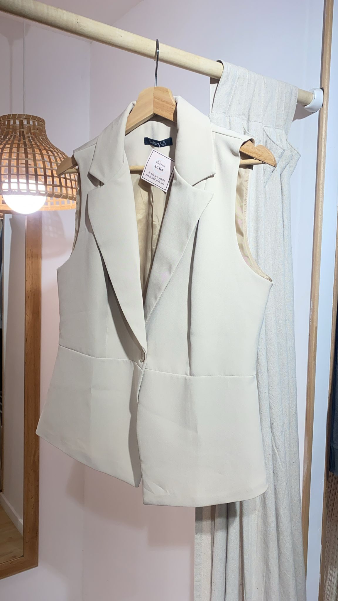 Chaleco de Vestir Beige