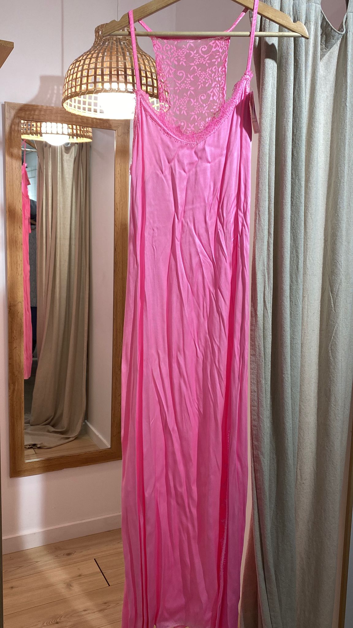 Vestido Viscosa Rosa